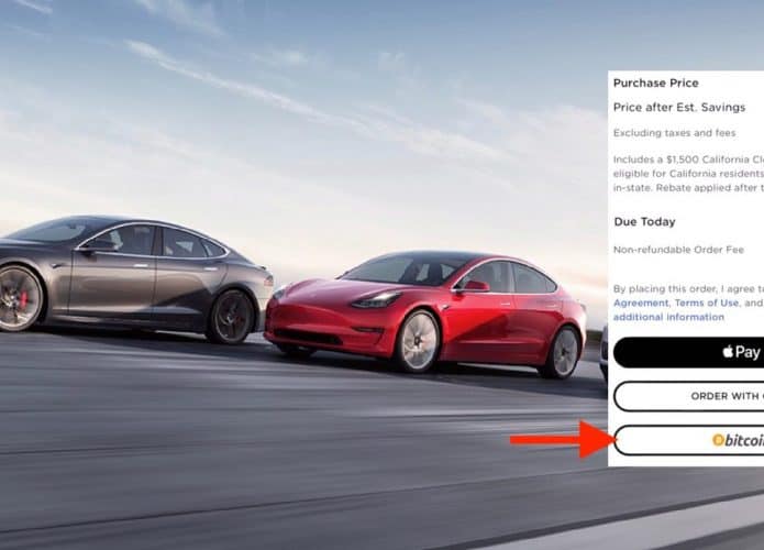 Carros da Tesla já podem ser comprados com Bitcoin. Imagem: Tesla/Reprodução