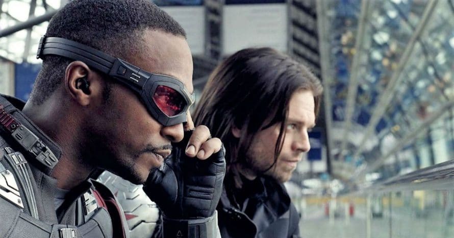 Cena com Falcão e o Soldado Invernado no filme 'Capitão América: Guerra Civil'. Imagem: Marvel Studios/Divulgação