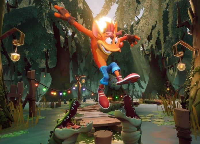 Cena de uma fase do jogo 'Crash Bandicoot 4: Its About Time'