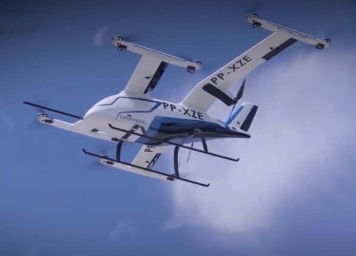 eVTOL da Embraer: veículo é proposto para uso em grandes centros urbanos. Imagem: Divulgação/Embraer
