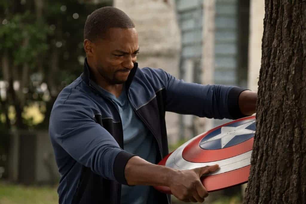 Falcão/Sam Wilson (Anthony Mackie) em 'Falcão e o Soldado Invernal'. Imagem: Chuck Zlotnick/Marvel Studios