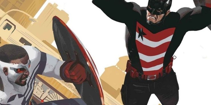 Falcão e o Agente Americano em batalha nos quadrinhos. Imagem: Marvel Comics/Reprodução