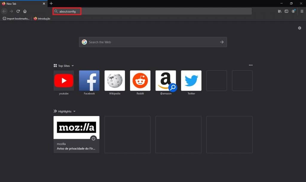 Entrar nas configurações do Firefox para iniciar o processo de como tirar print de tela Entrar nas configurações do Firefox para iniciar o processo de como tirar print de tela