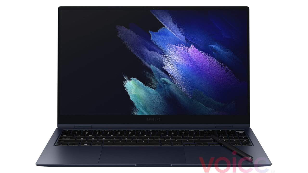 Um Samsung Galay Book Pro com tela de 15
