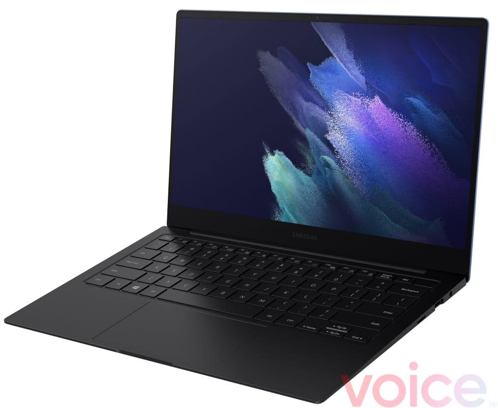 Samsung Galaxy Book Pro com tela de 13". Os modelos com telas menores não tem teclado numérico.
