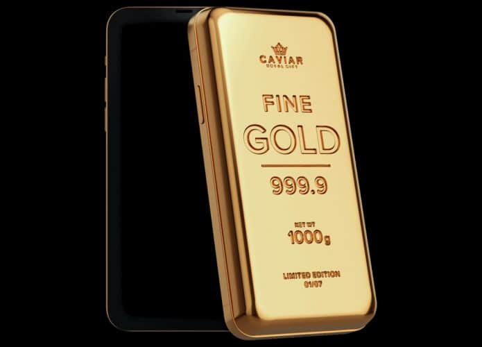 Goldphone, iPhone 12 Pro embutido numa barra de 1 Kg de ouro