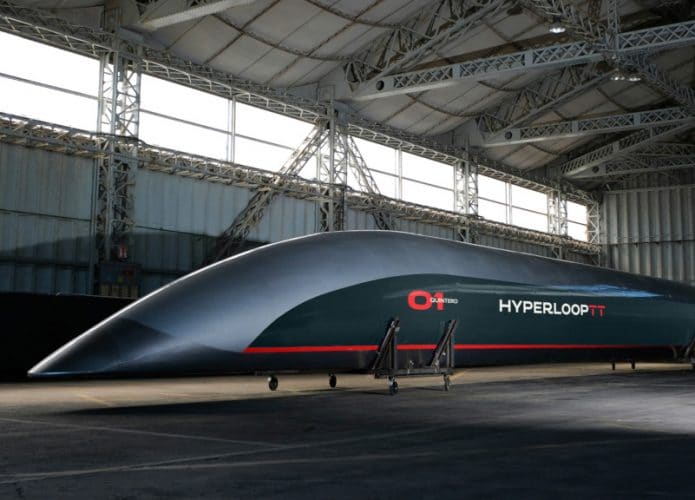 Cápsula de passageiros da Hyperloop Transportation Technologies