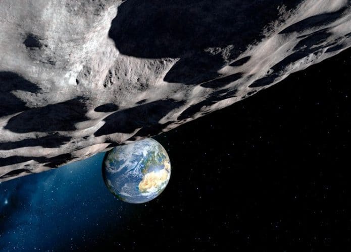 Ilustração de um asteroide