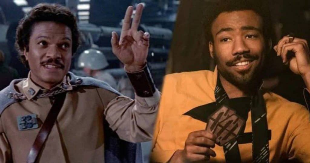 Ambos interpretaram Lando Calrissian em filmes da franquia 'Star Wars'. Imagem: Lucasfilm/Reprodução