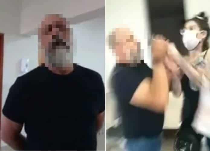 Foto de médico psiquiatra agredindo uma paciente mulher