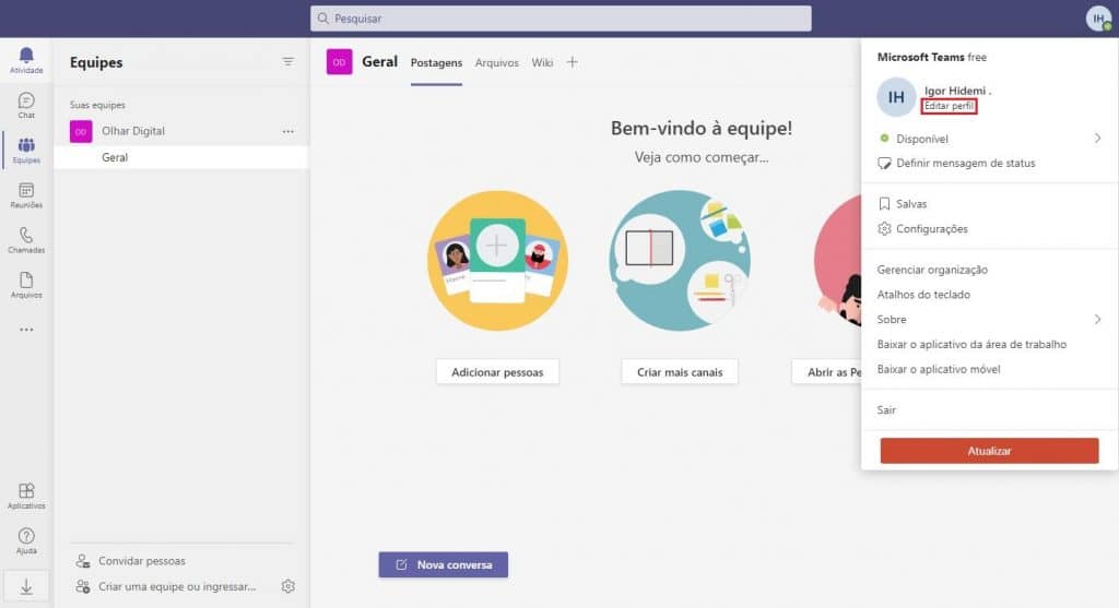 Tutorial de como inserir uma nova imagem de perfil Tutorial de como inserir uma nova imagem de perfil