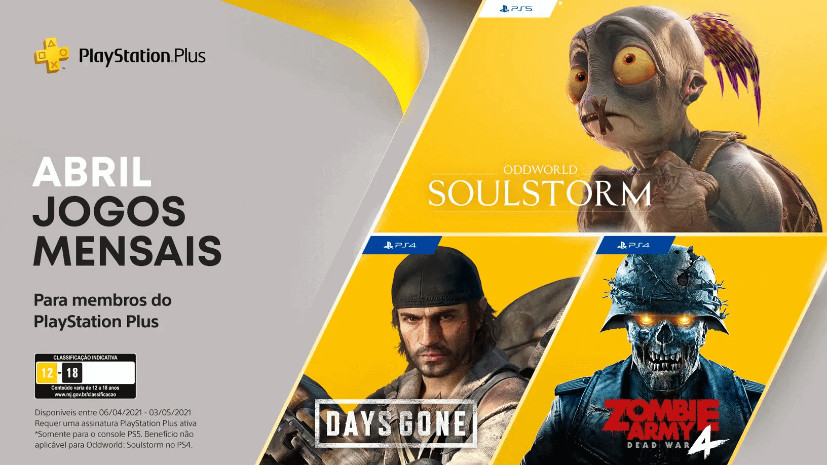 PS Plus de abril. Imagem: PlayStation/Divulgação