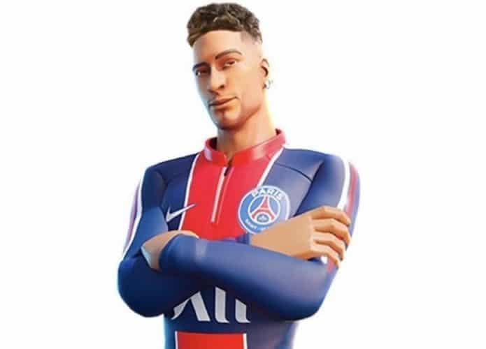 Possível skin de Neymar em Fortnite. Imagem: Redes Sociais/Reprodução