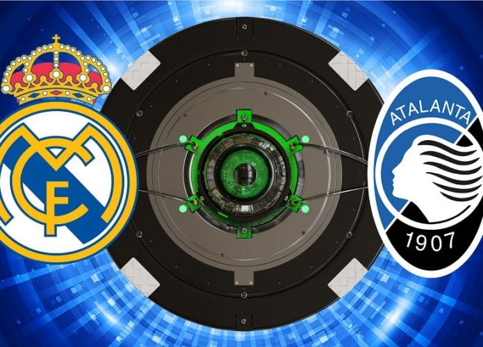 Escudos de Real Madrid e Atalanta