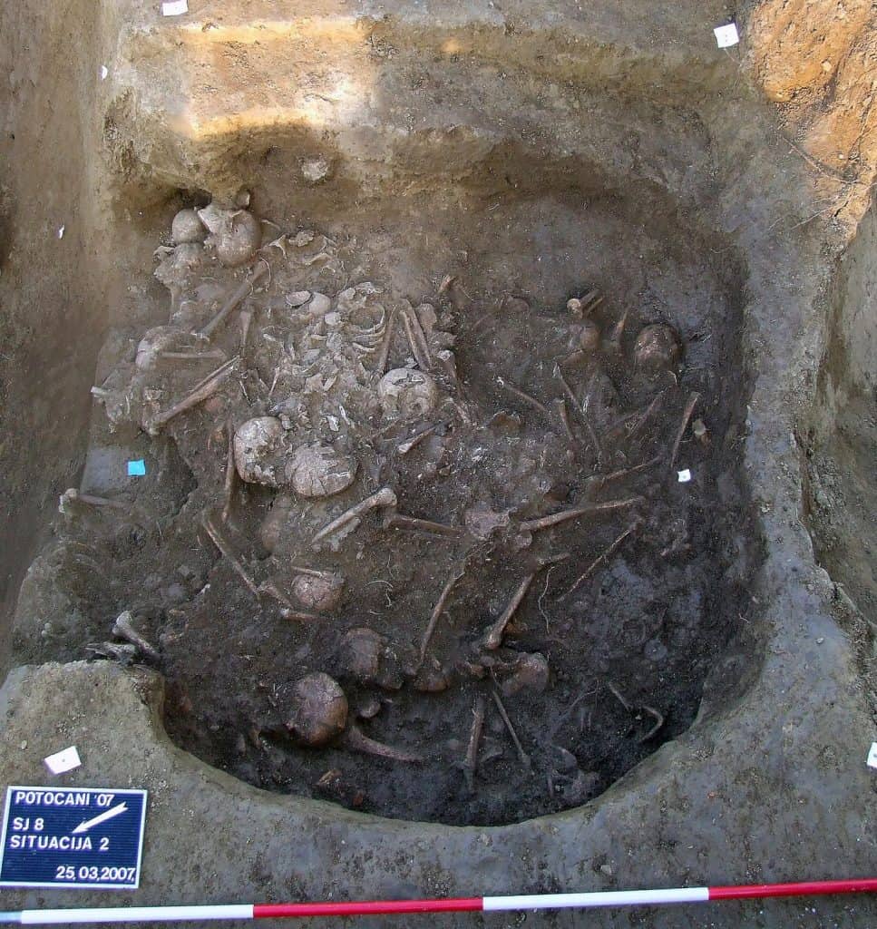 Arqueólogos encontram restos de massacre na Croácia. Imagem: Jacqueline Balen/Museu Arqueológico de Zagreb