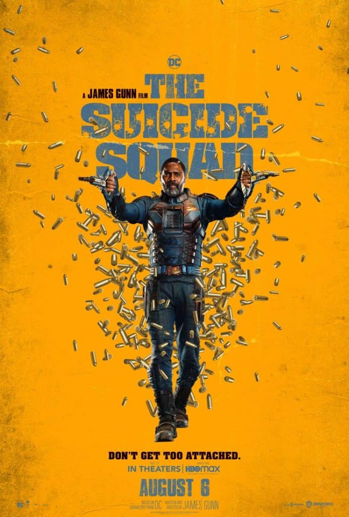 Pôster do filme "O Esquadrão Suicida", com Idris Elba como o Sanguinário. Imagem: Warner Bros/Divulgação