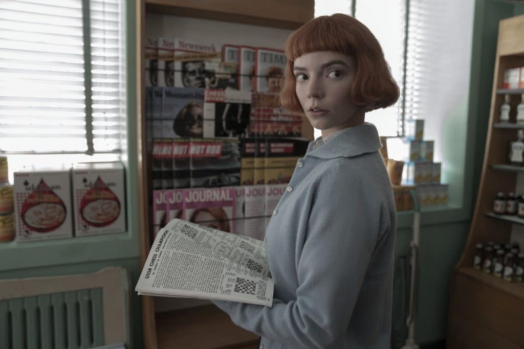 Anya Taylor-Joy em 'O Gambito da Rainha'. Imagem: Ken Woroner/Netflix