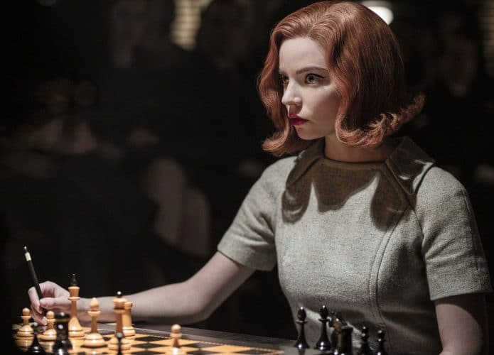 Anya Taylor-Joy em 'O Gambito da Rainha'. Imagem: Phil Bray/Netflix