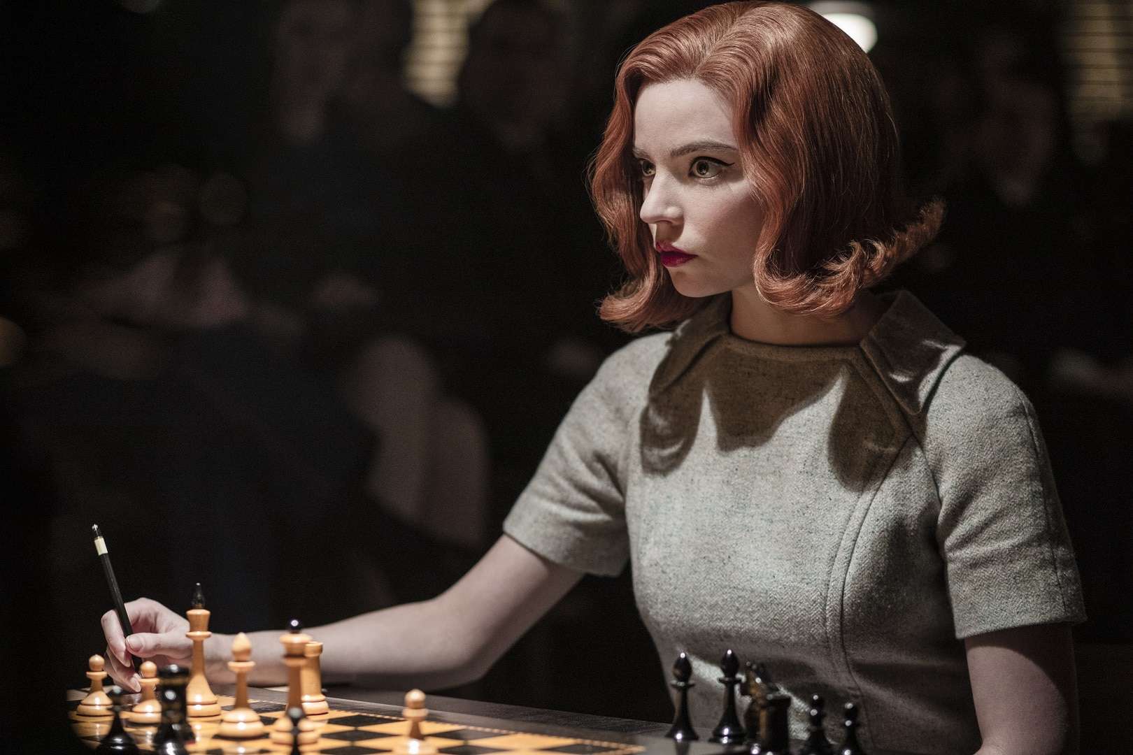 Anya Taylor-Joy em 'O Gambito da Rainha'. Imagem: Phil Bray/Netflix