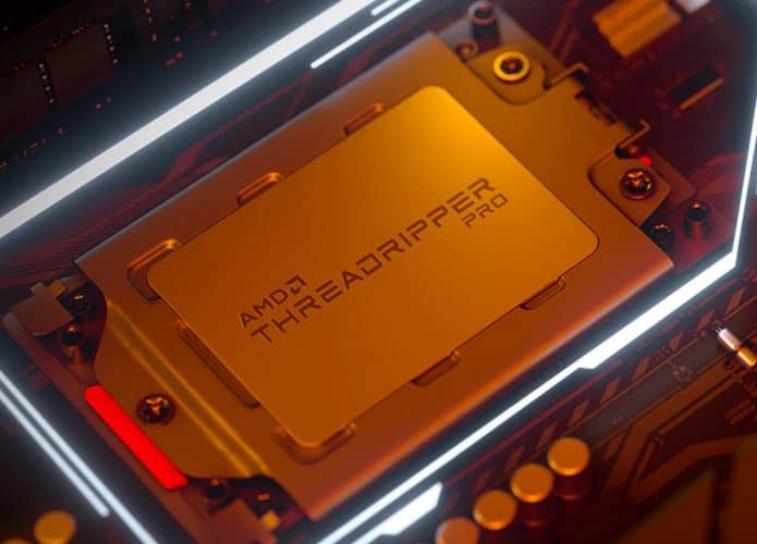 Imagem de um processador AMD Ryzen Threadripper Pro