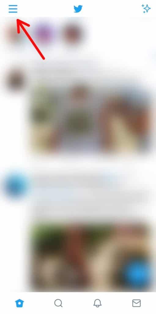 Print do aplicativo do Twitter 