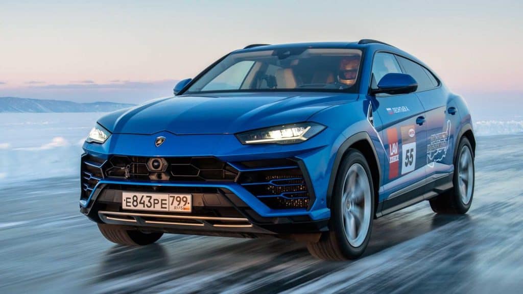 Lamborghini Urus bate recorde de velocidade máxima no gelo. Imagem: Lamborghini/Divulgação