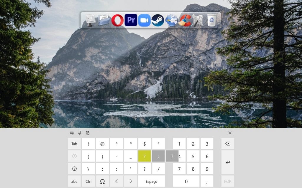 Encontrando caracteres especiais pelo teclado virtual do Windows