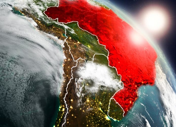 Brasil pode ser classificado como zona vermelha