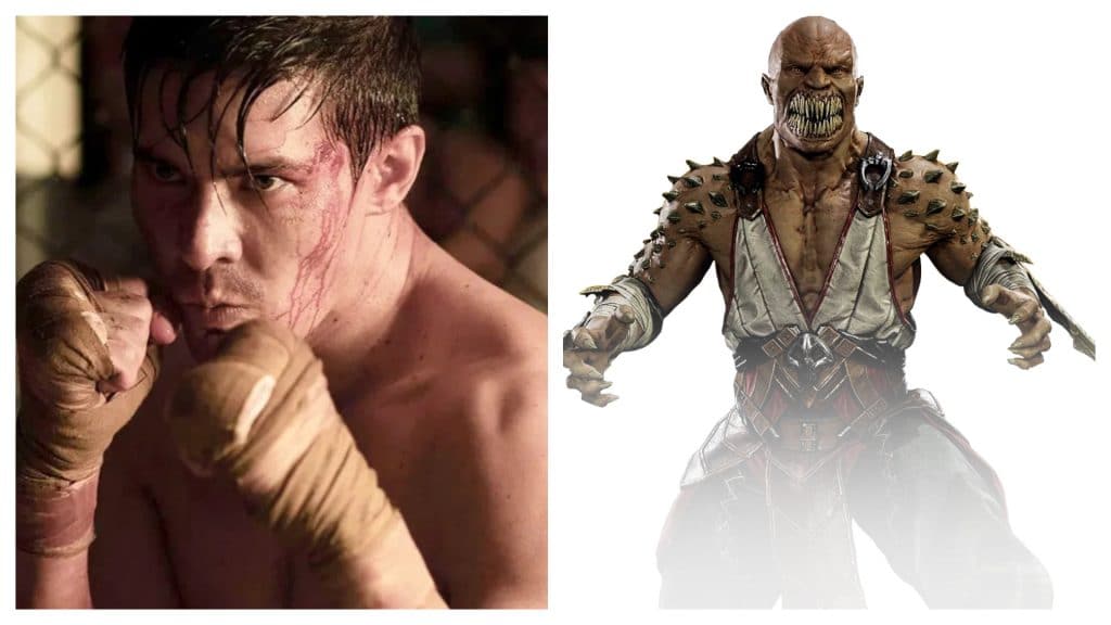 Cole Young (esq.) é um personagem original do filme "Mortal Kombat", mas tem gente por aí dizendo que ele seria, na verdade, o Baraka (dir.) . Imagem: Warner/Netherrealm Studios/Divulgação