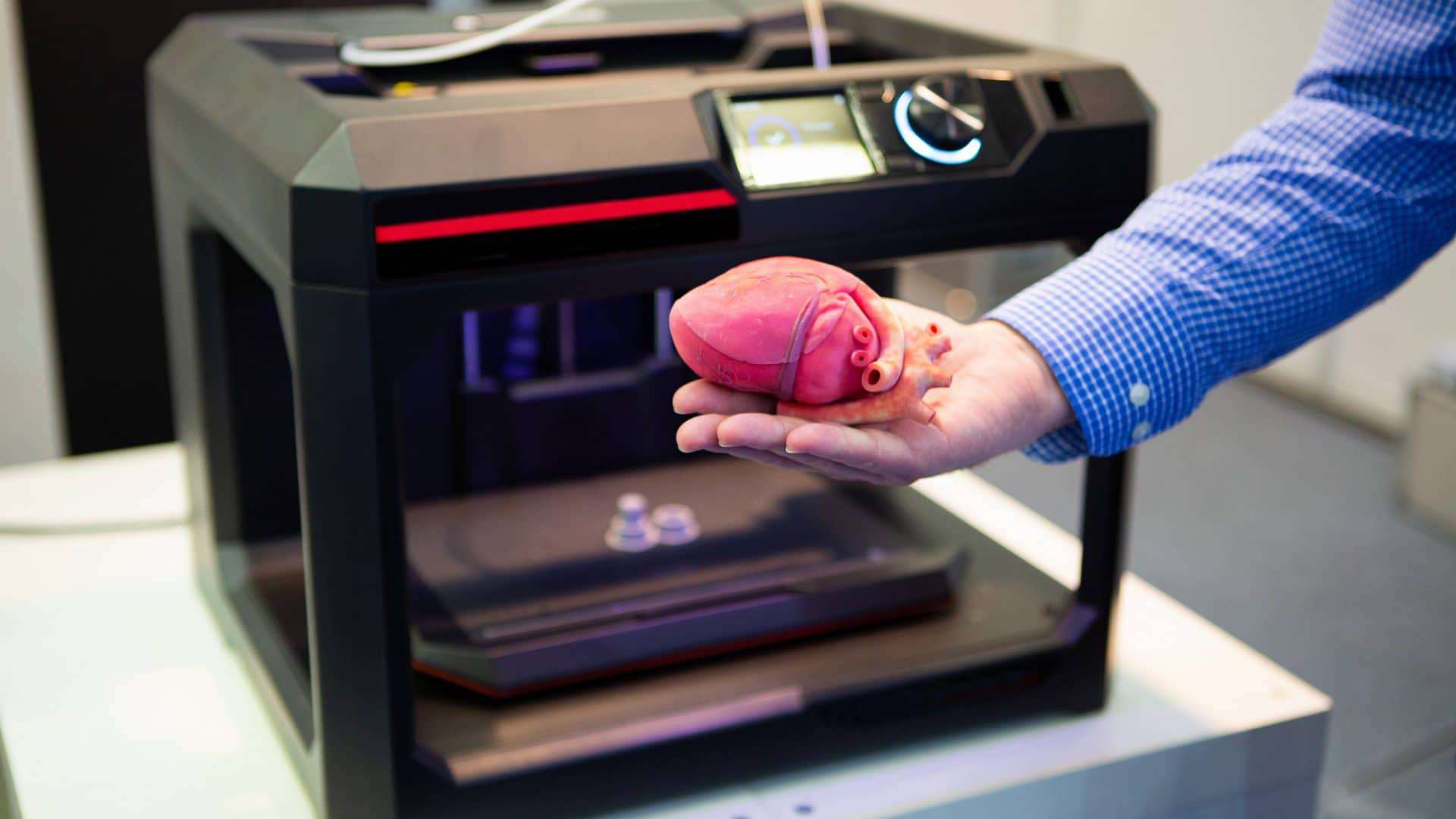Coração produzido em uma impressora 3D