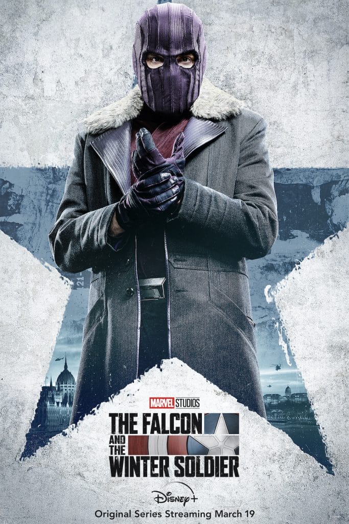 O vilão da série "Falcão e Soldado Invernal", Barão Helmut Zemo, vivido por Daniel Brühl. Imagem: Marvel Studios/Divulgação
