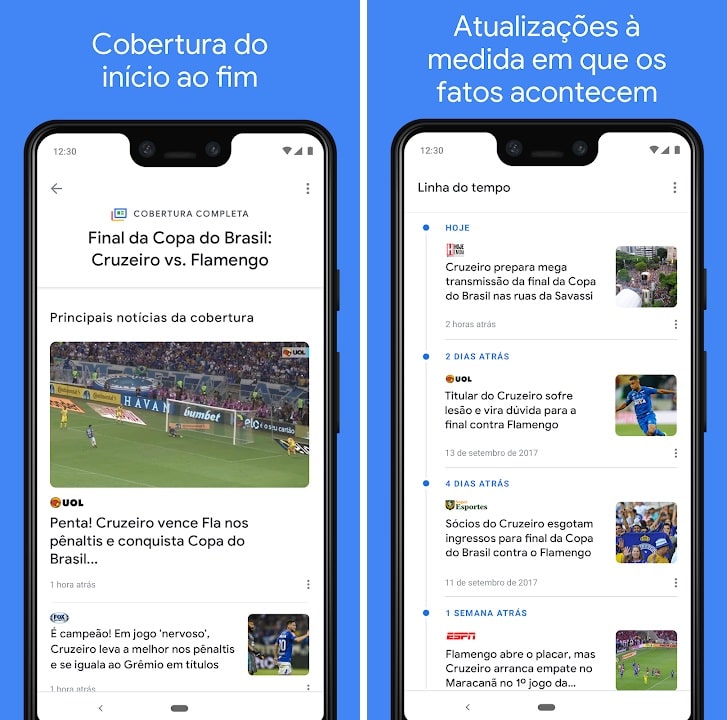 Aplicação Google News Aplicação Google News