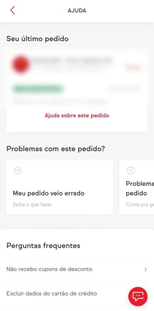 Print de tela do iFood