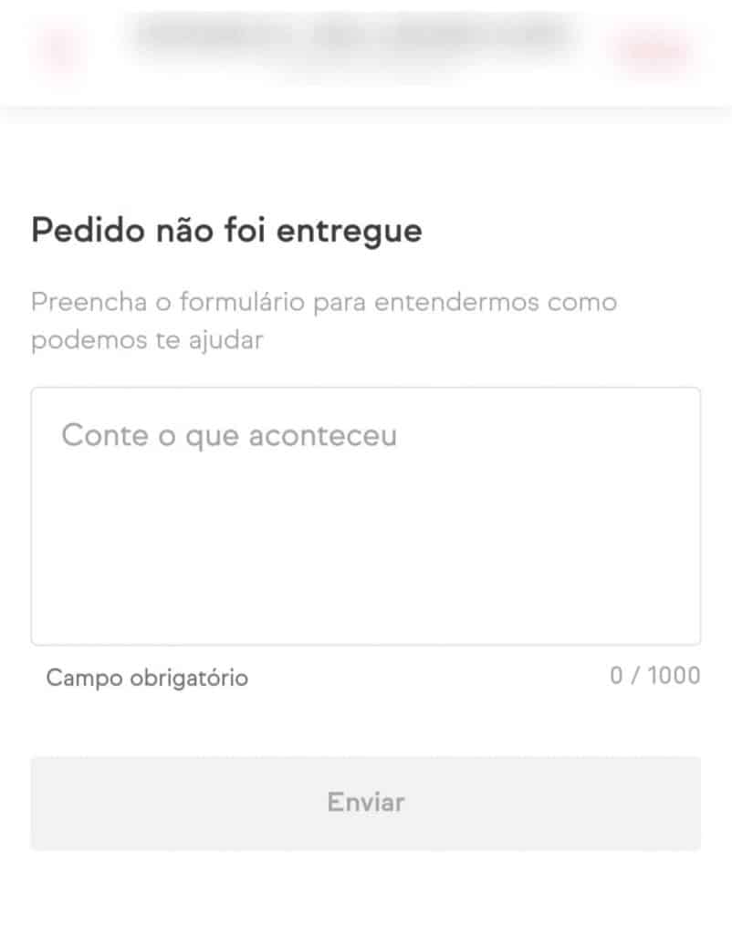 Print de tela do iFood