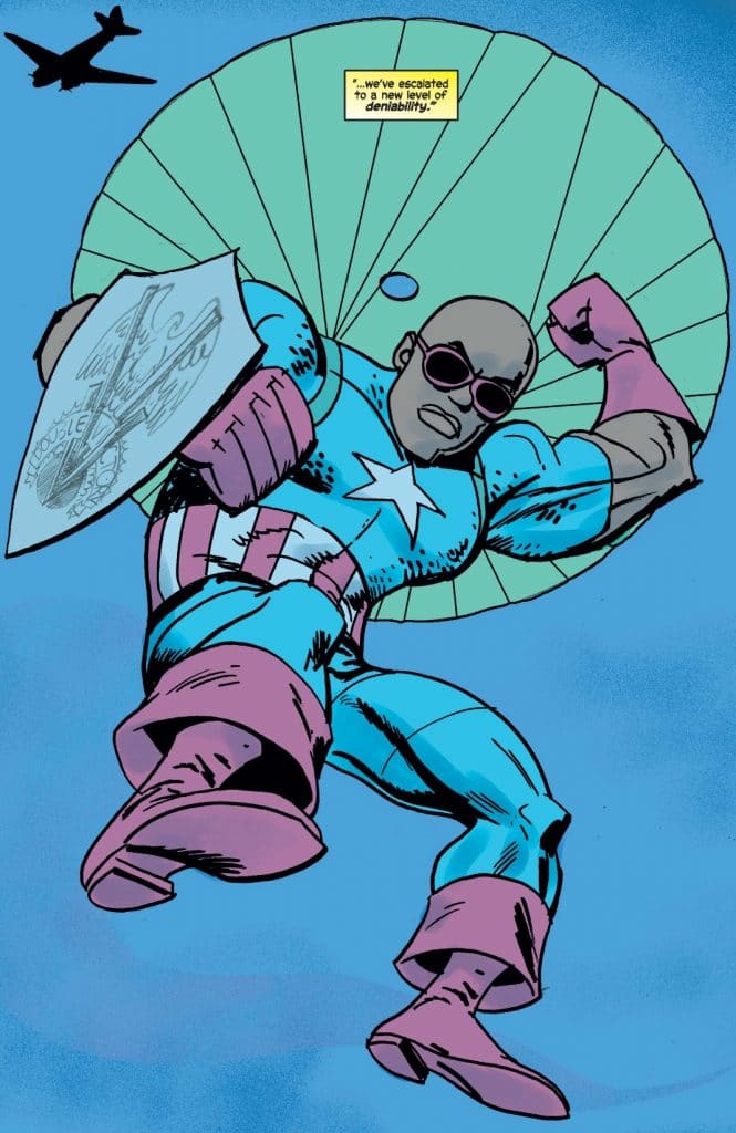 Isaiah Bradley como Capitão América durante a Segunda Guerra. Imagem: Marvel Comics/Reprodução