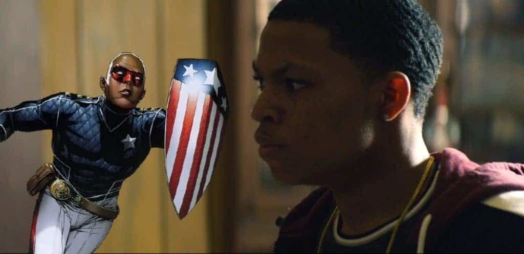 Elijah Richardson como Eli Bradley em 'Falcão e o Soldado Invernal'. Imagem: Marvel Studios/Reprodução