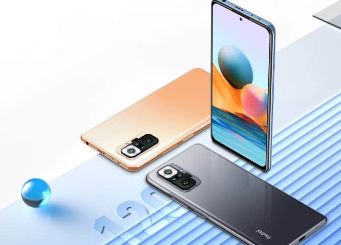 Smartphones Redmi Note 10 Pro nas cores Bronze e Preta