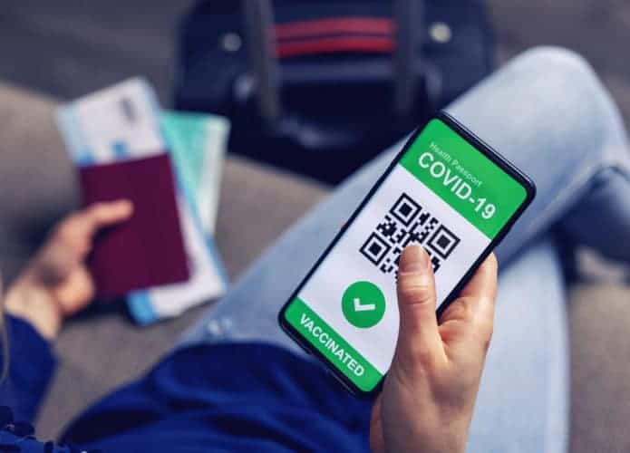 App com QR Code informando que o usuário foi vacinado contra Covid-19