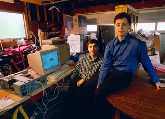 Larry Page e Sergey Brin, cofundadores do Google