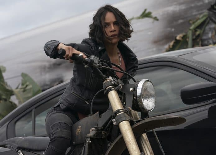 Michelle Rodriguez como Letty em 'F9', dirigido por Justin Lin. Imagem: Universal Pictures/Divulgação
