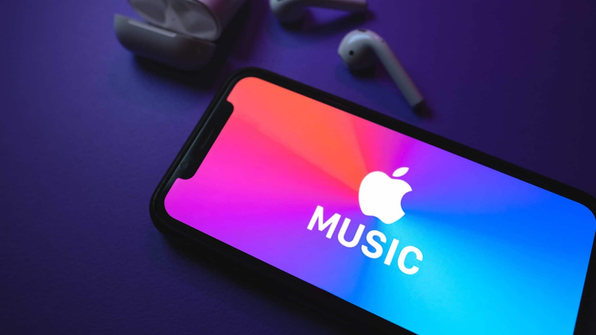 Logo do Apple Music exibido em iPhone