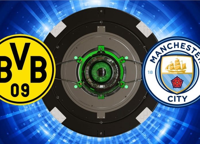 Escudos de Borussia Dortmund e Manchester City