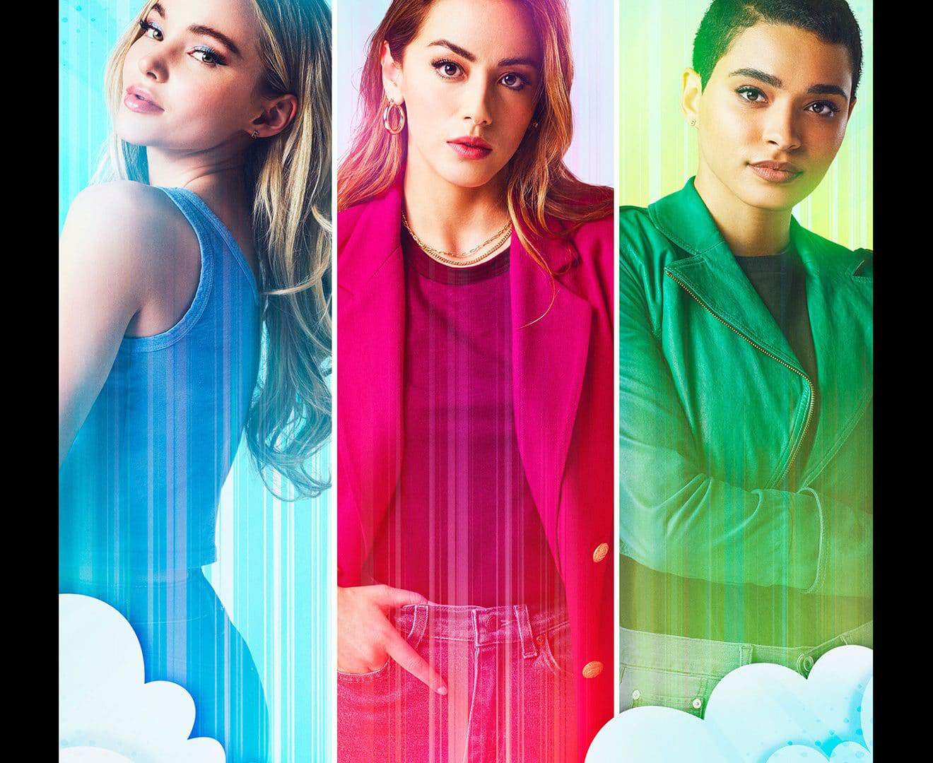 Florzinha, Lindinha e Docinho em 'Powerpuff', a série live-action de 'As Meninas Superpoderosas'. Imagem: James Acomb/The CW