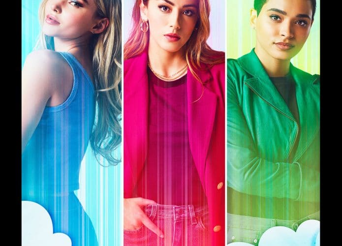 Florzinha, Lindinha e Docinho em 'Powerpuff', a série live-action de 'As Meninas Superpoderosas'. Imagem: James Acomb/The CW