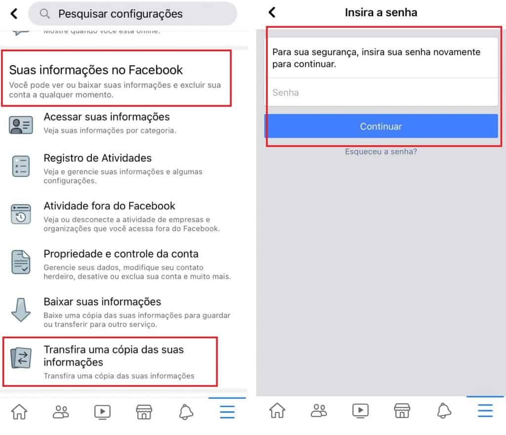 Como transferir postagens e notas do Facebook para outro app. Imagem: Olhar Digital