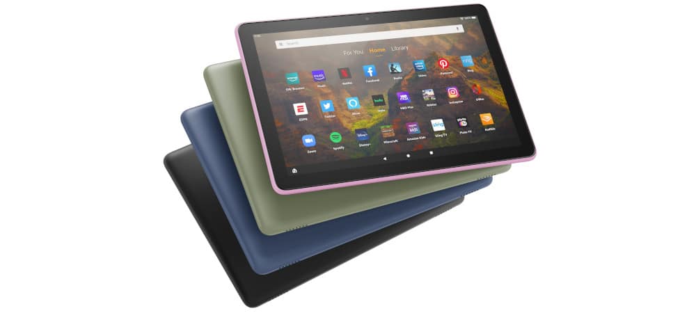 As várias cores do tablet Fire HD 10 da Amazon