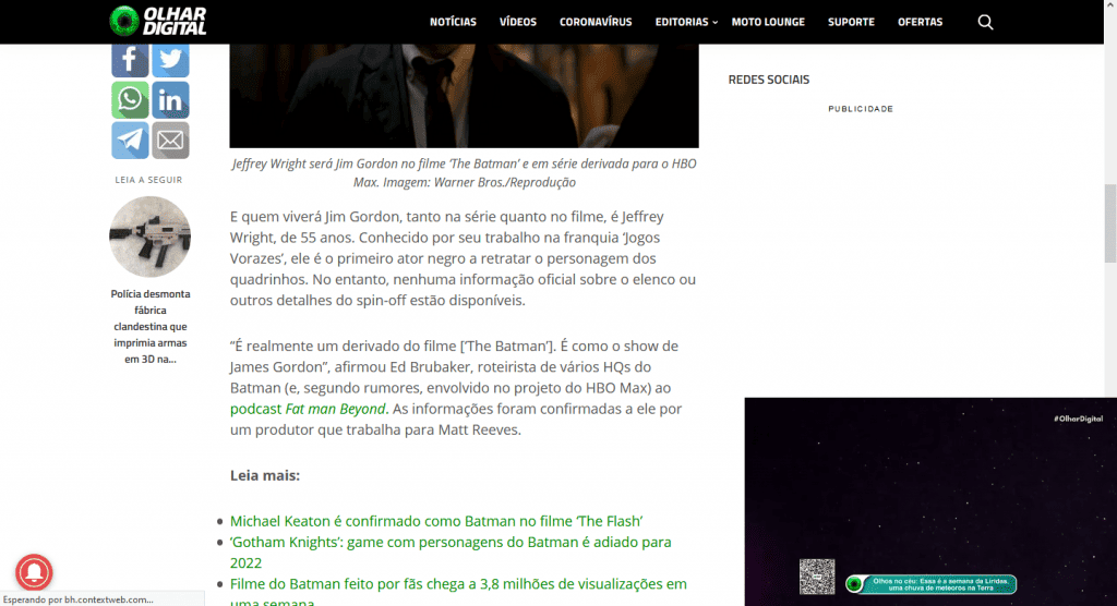 Picture-in-picture ativado no Firefox Picture-in-picture ativado no Firefox