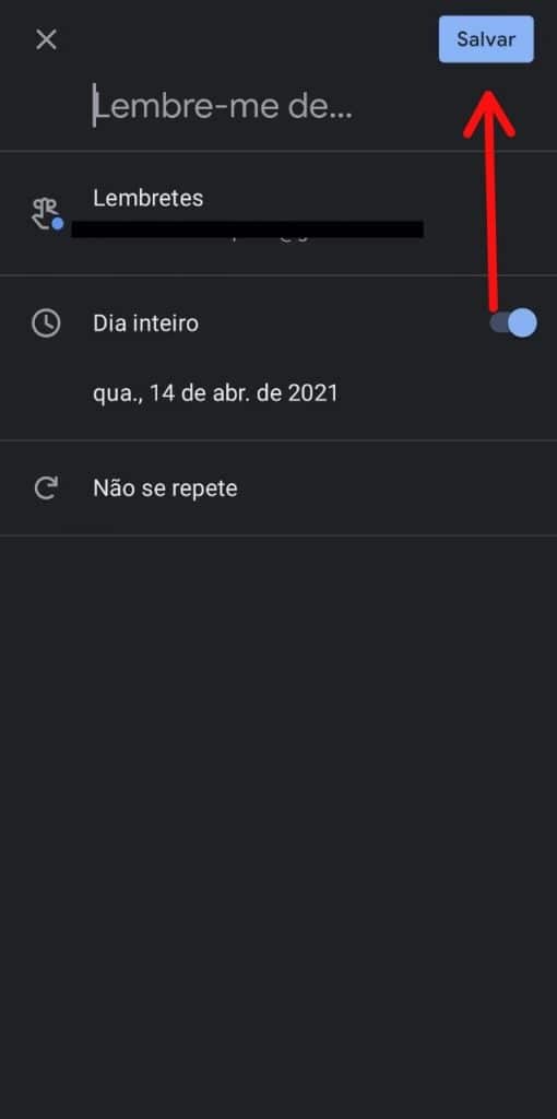 Print do Google Agenda