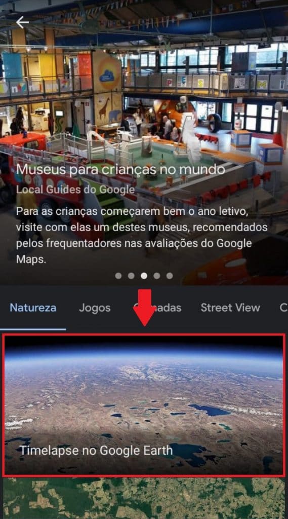 Acessando o recurso timelapse do Google Earth