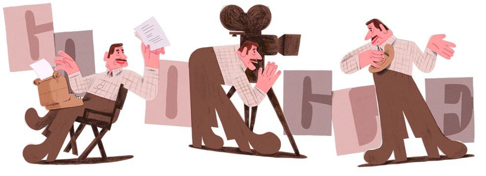 Google mostra Amácio Mazzaropi como Jeca Tatu em Doodle comemorativo de aniversário do artista. Imagem: Google/Reprodução